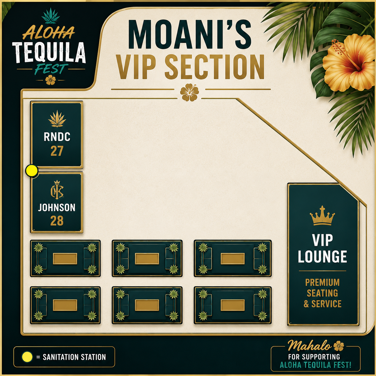 Moani’s VIP Section floor map