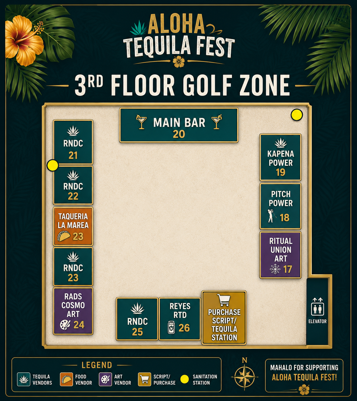 3rd Floor Golf Zone floor map